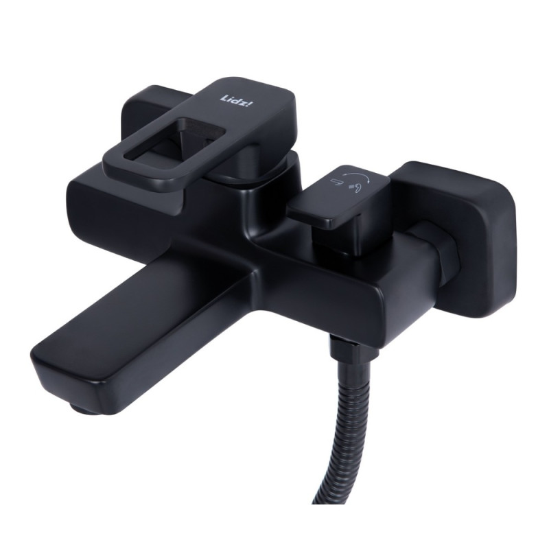 Змішувач для ванни Lidz Wawel 006 (з душовим гарнітуром) (k35) LDWAW006BLA45393 Black