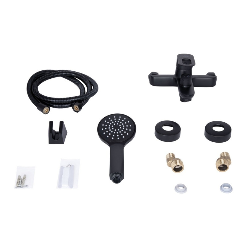 Смеситель для ванны Lidz Latwa 006 (c душевым гарнитуром) (k35) LDLAT006BLA45419 Black