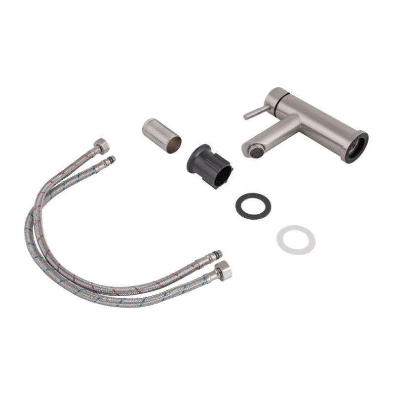 Змішувач для раковини Lidz Aria 001F (k35) LDARI001FNKS34937 Nickel