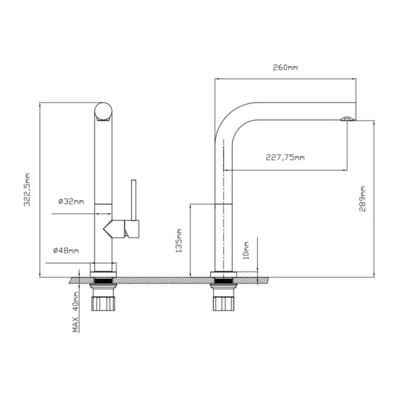 Смеситель для кухни Qtap Zdenek QTZDN9032103FC Brushed Nickel PVD