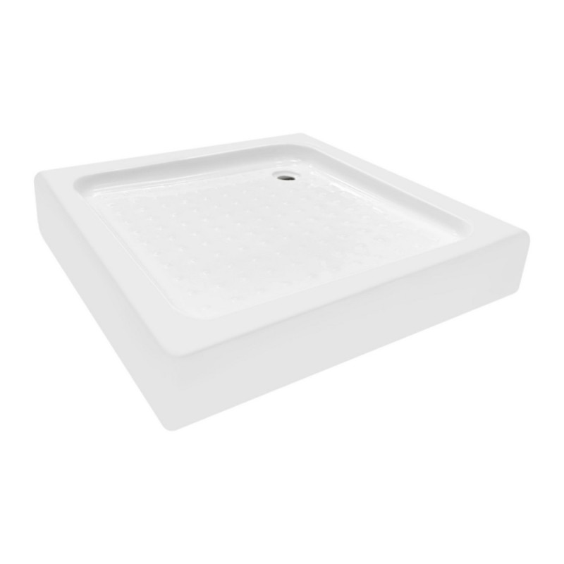 Lidz Wawel SC80x80.SAT.LOW.FR Душова кабіна квадратна, скло Frost 4 мм + Lidz Душовий піддон KAPIELKA ST80x80х14