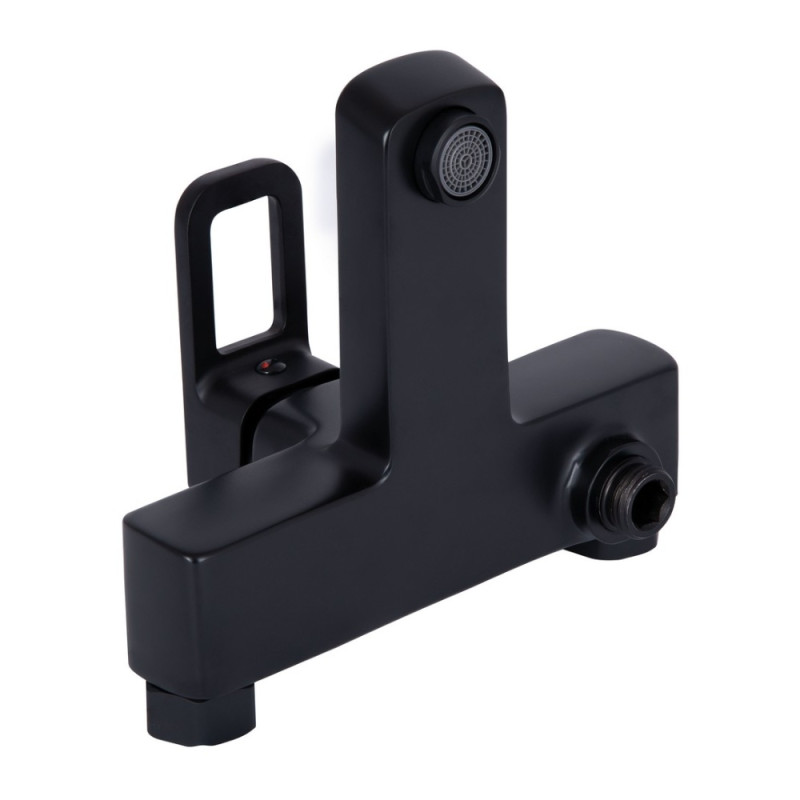 Змішувач для ванни Lidz Wawel 006 (з душовим гарнітуром) (k35) LDWAW006BLA45393 Black