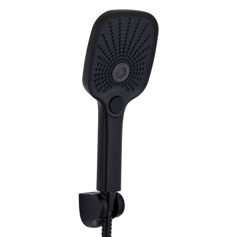 Змішувач для ванни Qtap Gemini (з душовим гарнітуром) QTGEM259BLM45682 Black Matt