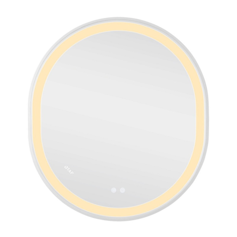 Зеркало Qtap Gemini 800х700 с LED-подсветкой Touch, с антизапотеванием, с диммером, рег. темп. цвета (3000-6500K) Reverse QT2578R8071W