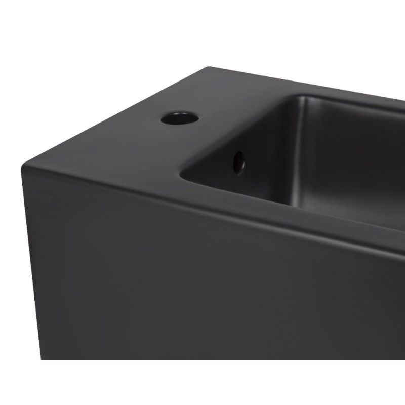 Биде подвесное Qtap Tern New  500x360x320 мм Matt Black QT17551303GMB