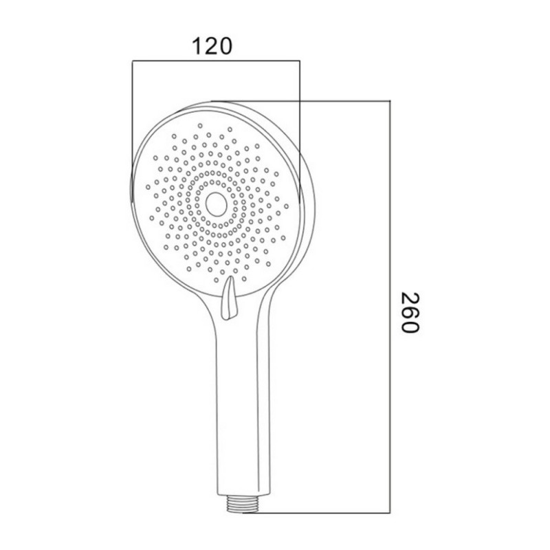 Лійка для ручного душу Lidz Niagara 32 120 мм округла LDNIA32CRM47554 Chrome