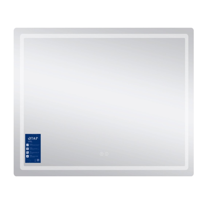 Дзеркало Qtap Mideya (MI2) 900х700 з LED-підсвічуванням Touch, з антизапотіванням, з димером, рег. яскравості QT2078NCF9070