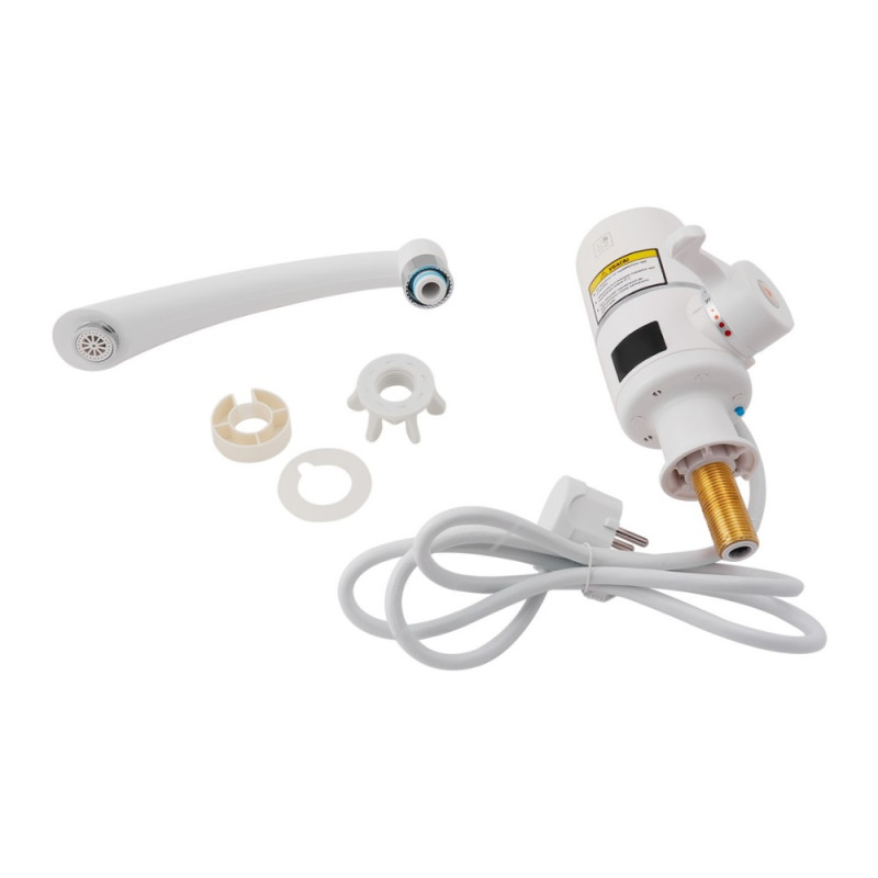 Проточний кран-водонагрівач кухонний для кухні Lidz Warm 057 LDWAR057WCR24983 White / Chrome