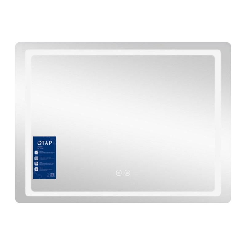 Дзеркало Qtap Mideya (DC-F908) 800х600 з LED-підсвічуванням Touch, з димером QT2078F908W