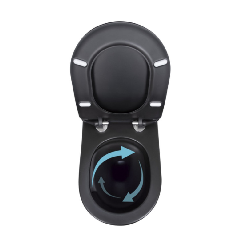 Унитаз подвесной Qtap Taurus безободковый с сиденьем Soft-close QT2433084EUQMB
