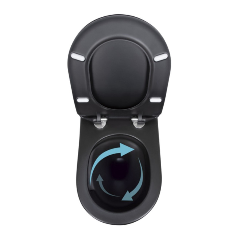 Унитаз подвесной Qtap Taurus безободковый с сиденьем Soft-close QT2433084EUQMB