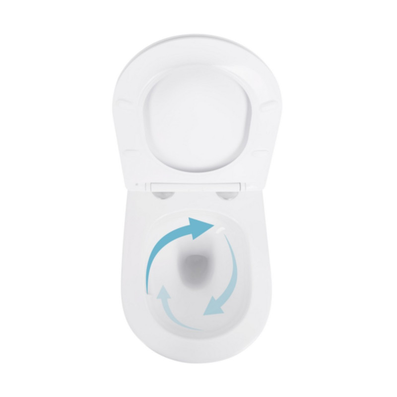 Унітаз підвісний Qtap Swan безобідковий з сідінням Soft-close QT16335180W