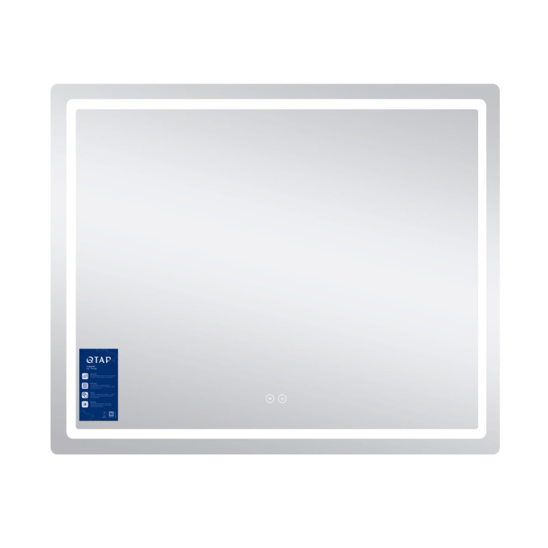 Зеркало Qtap Mideya (MI2) 900х700 с LED-подсветкой Touch, с антизапотеванием, с диммером, рег. яркости QT2078NCF9070