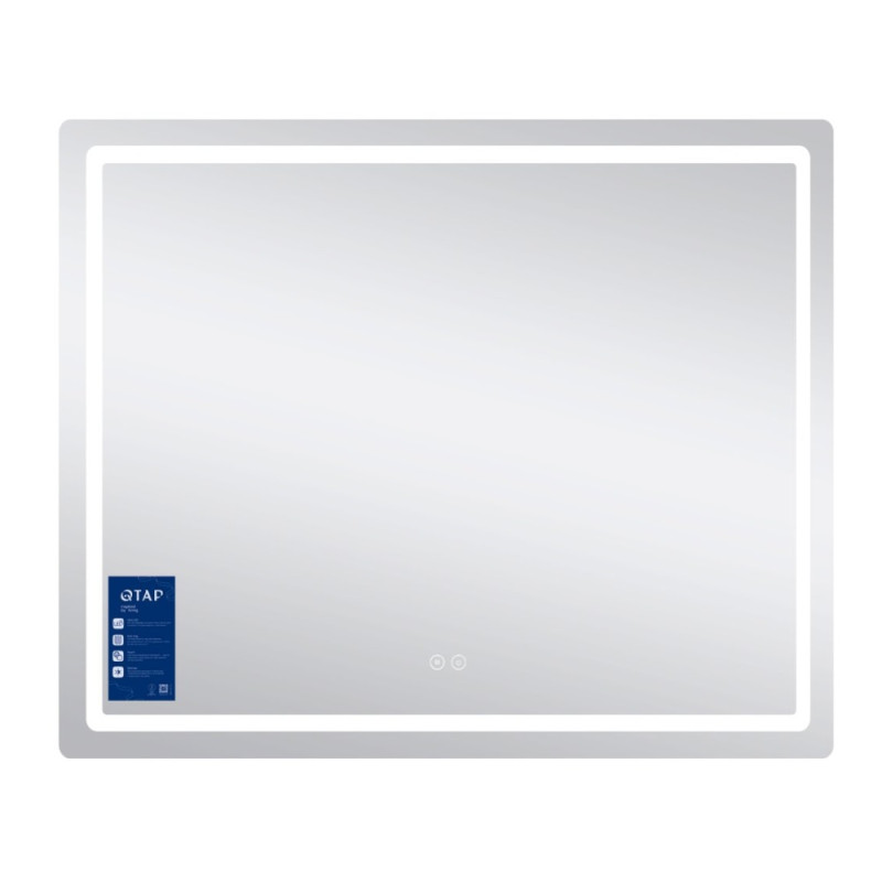 Дзеркало Qtap Mideya (MI2) 900х700 з LED-підсвічуванням Touch, з антизапотіванням, з димером, рег. яскравості QT2078NCF9070