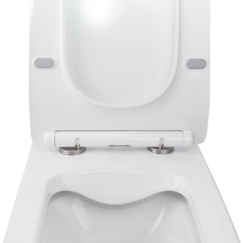 Готове рішення Qtap для ванної кімнати: підвісний унітаз Crow Rimless 520х360х290 + комплект інсталяції Nest 4 в 1 (квадратна клавіша Chrome)