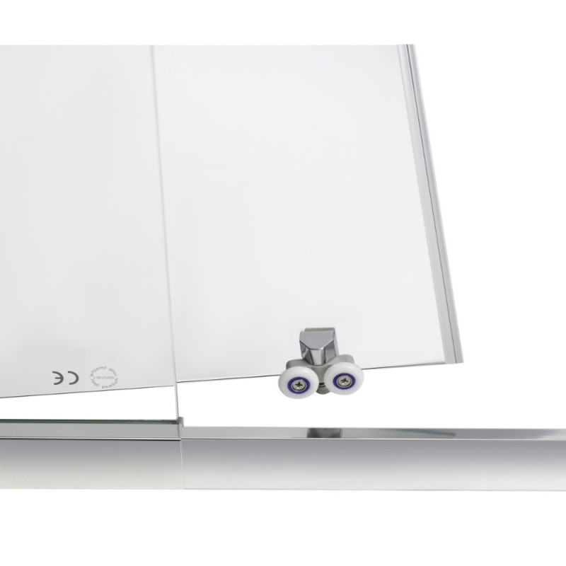 Душові двері в нішу Qtap Taurus CRM209-1.C6 90-100x200 см, скло Clear 6 мм, покриття CalcLess