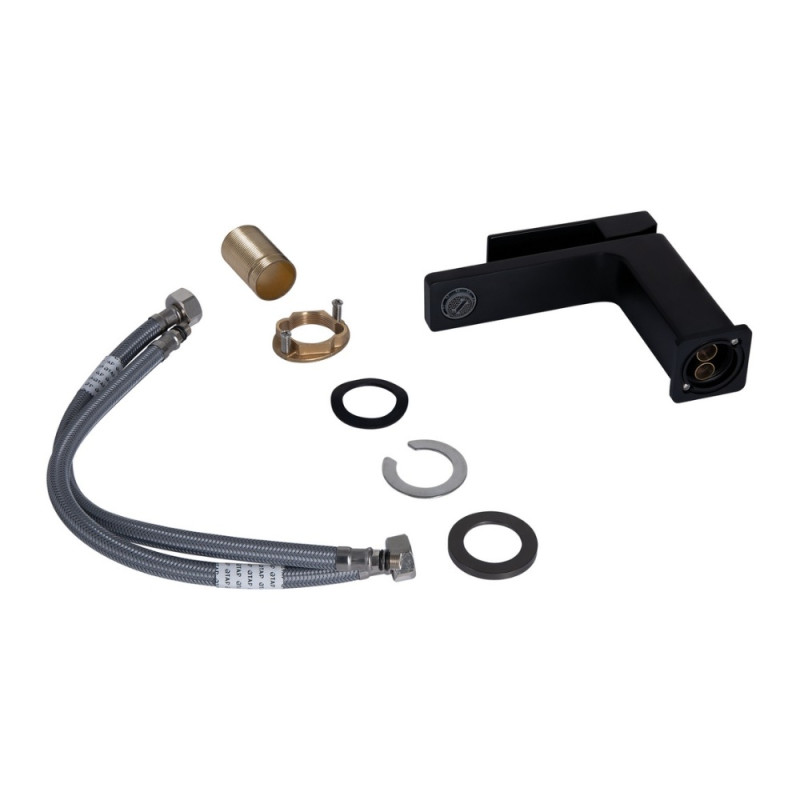 Змішувач для раковини Qtap Gemini QTGEM270BLM45674 Black Matt