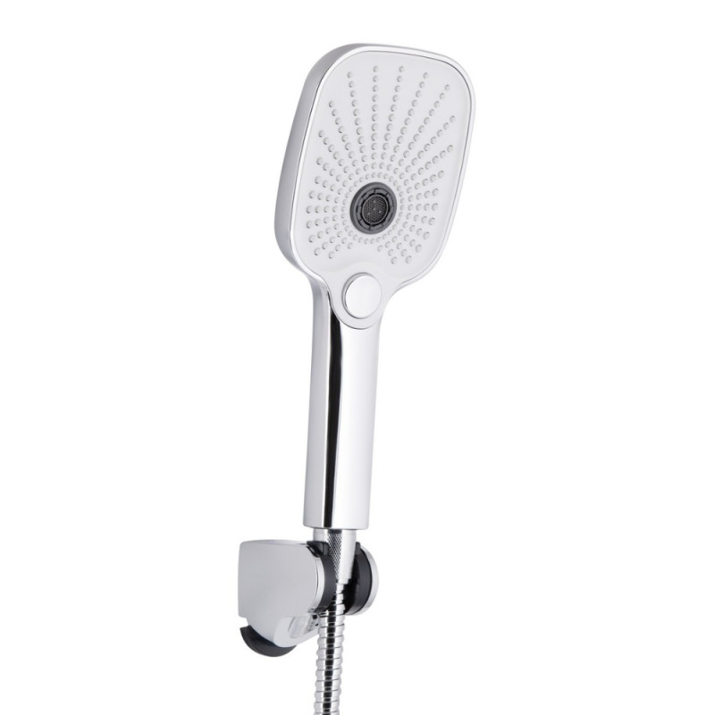 Смеситель для ванны Qtap Gemini (c душевым гарнитуром) QTGEM259CRW45683 Chrome/White