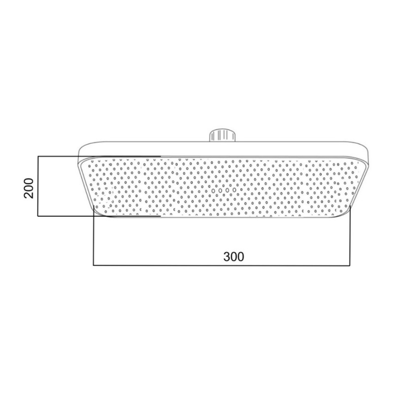 Лійка для верхнього душу Qtap Hlavova 300x200 мм прямокутна QTHLA107BLM45783 Black Matt
