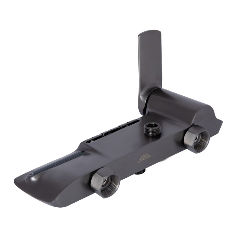 Душова система універсальна Qtap Slavonice на три споживача (з виливом) QTSLA111GMB45905 Gunmetal Black PVD
