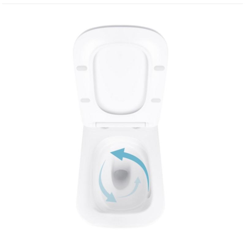 Унітаз підвісний Qtap Tern Ultra Quiet безобідковий з сидінням Soft-close WHITE QT17332303AW