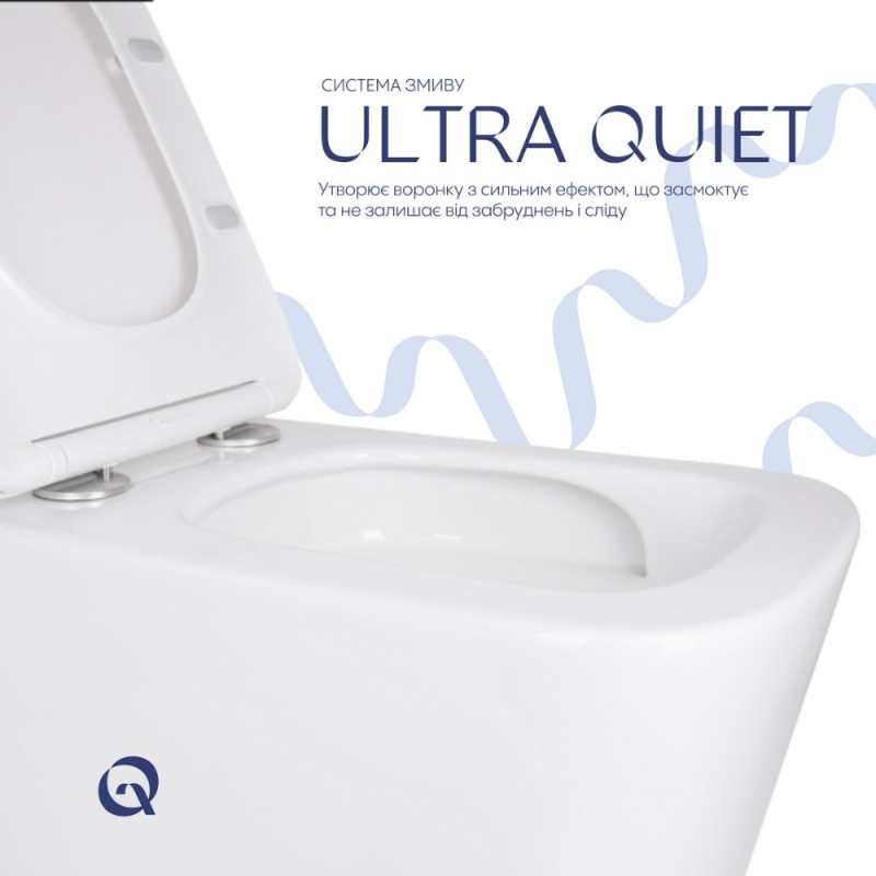 Унітаз підвісний Qtap Tern із сидінням Soft-close QT17332303ASW