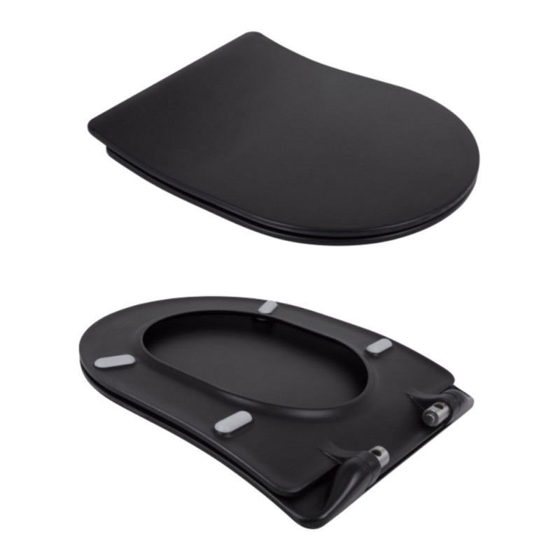 Унитаз подвесной Qtap Taurus безободковый с сиденьем Soft-close QT2433084EUQMB