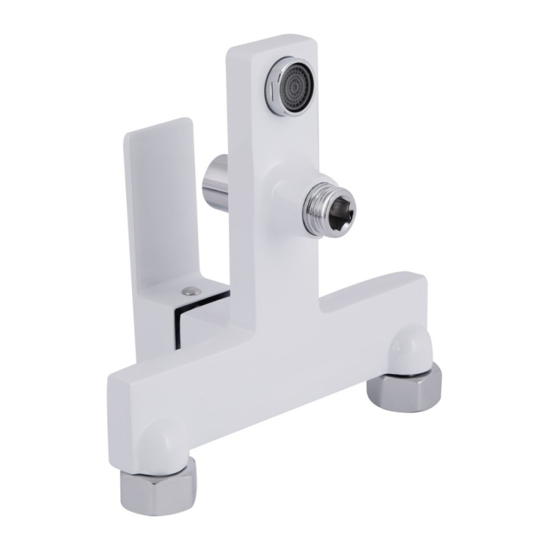 Смеситель для ванны Qtap Gemini (c душевым гарнитуром) QTGEM259CRW45683 Chrome/White