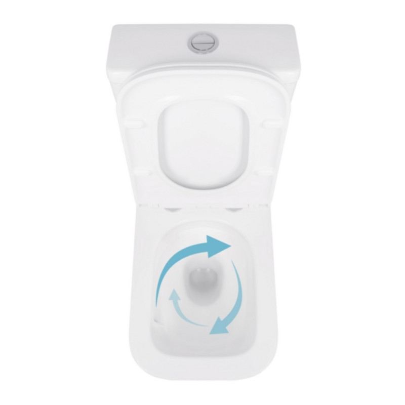 Унитаз-компакт Qtap Cardinal Ultra Quiet безободковый с сиденьем Soft-close QT04222168AUQ3W