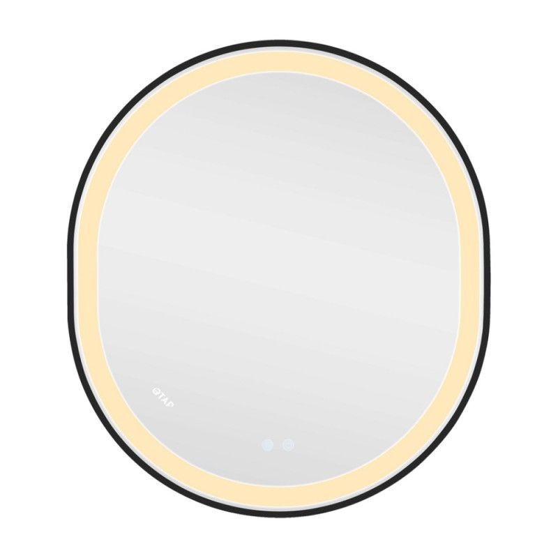 Зеркало Qtap Gemini 800х700 с LED-подсветкой Touch, с антизапотеванием, с диммером, рег. темп. цвета (3000-6500K) Reverse QT2578R8072B
