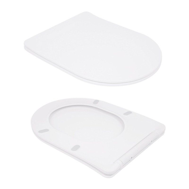 Унитаз-компакт Qtap Scorpio безободковый Ultra Quiet с сиденьем Soft-close QT14226088AW