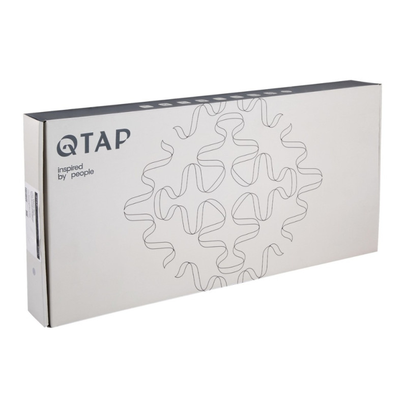 Смеситель для кухни Qtap Vlasta New с выдвижным изливом QTVLA344GMB45647 Gunmetal Black PVD