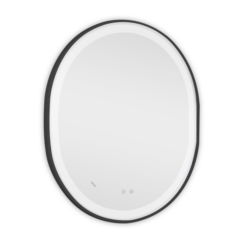 Зеркало Qtap Gemini 800х700 с LED-подсветкой Touch, с антизапотеванием, с диммером, рег. темп. цвета (3000-6500K) Reverse QT2578R8072B