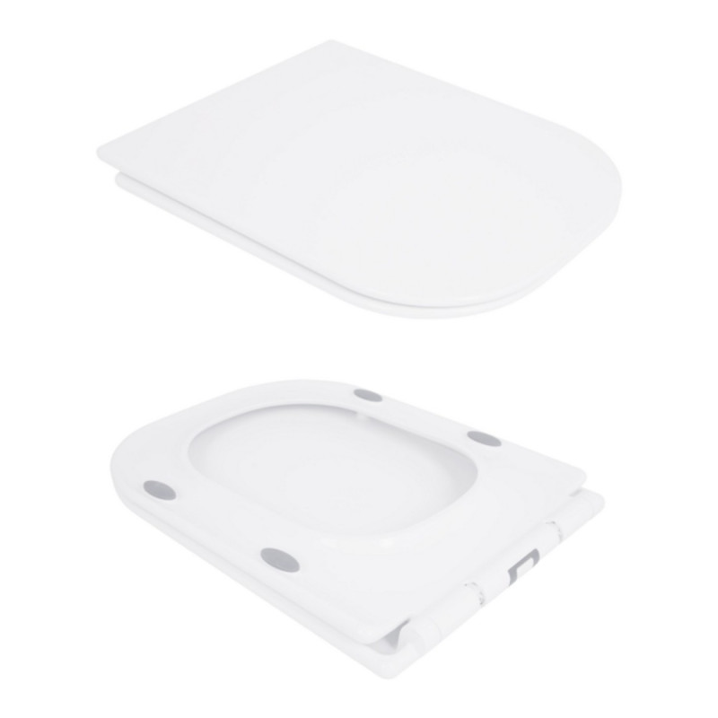 Унітаз-компакт Qtap Presto Quadro безободковий з сидінням Soft-close QT24221215AW
