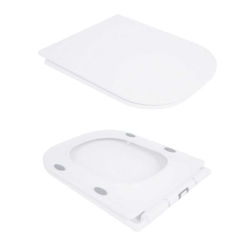 Унитаз-компакт Qtap Presto Quadro безободковый с сиденьем Soft-close QT24221215AW