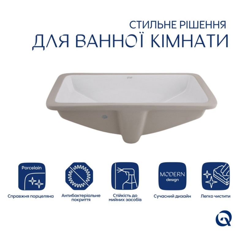 Раковина Qtap Stork 535x365x190 White QT1511H0422DW