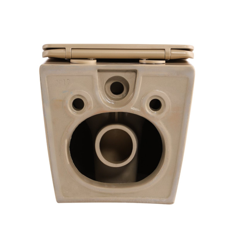 Унитаз подвесной Robin Ultra Quiet 490×365×325 мм, Beige, с сиденьем Slim Duroplast / Soft-close / Quick Release QT13332381АSSB Qtap