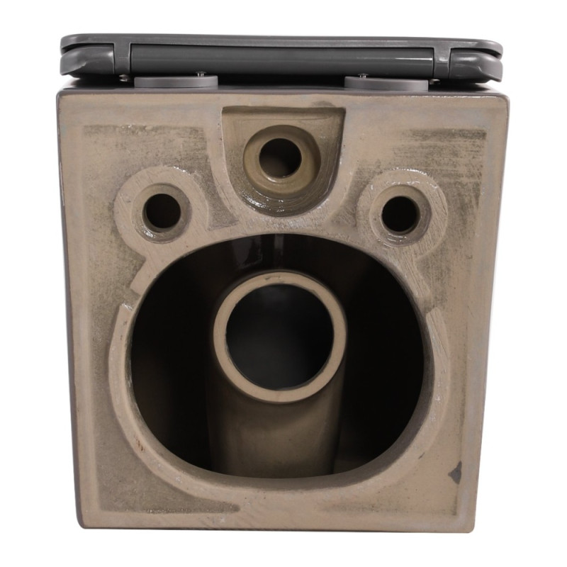 Унитаз подвесной Tern Ultra Quiet 490×365×325 мм, Stone Grey, с сиденьем Slim Duroplast / Soft-close / Quick Release QT17332303ASSG Qtap