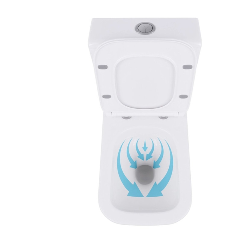 Унитаз-компакт Qtap Crow Eco безободковый с сиденьем Soft-close QTCRO27W48750