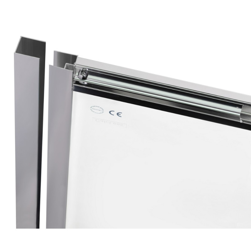 Душові двері в нішу Qtap Taurus CRM2013-14.C6 130-140x200 см, скло Clear 6 мм, покриття CalcLess