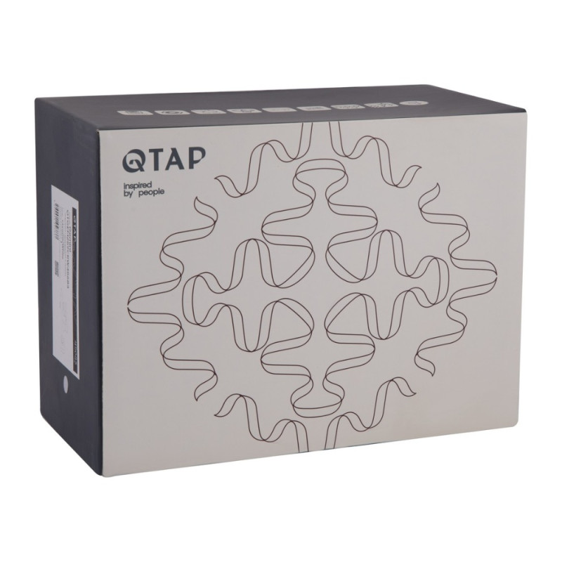 Смеситель для ванны Qtap Gemini (c душевым гарнитуром) QTGEM259CRW45683 Chrome/White