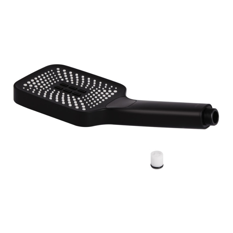 Лійка для ручного душу Qtap Rucni 140x110 мм прямокутна QTRUC125BLM45955 Black Matt