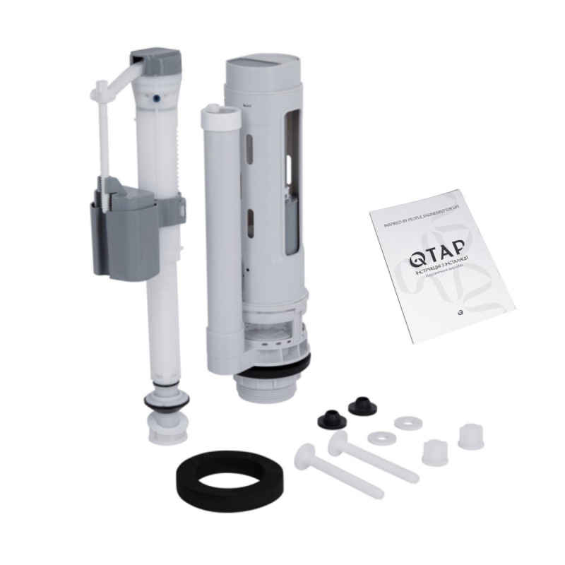 Унитаз-компакт Qtap Presto Quadro безободковый с сиденьем Soft-close QT24221215AW