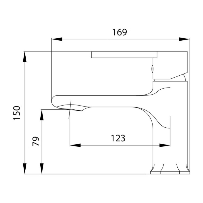 Змішувач для раковини Qtap Taurus QTTAU270CRM45659 Chrome