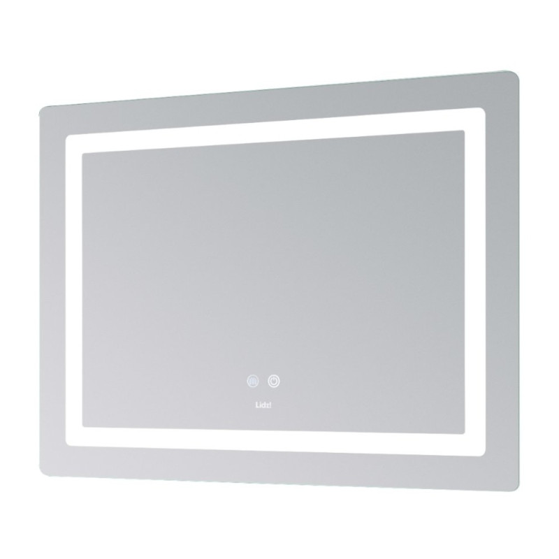 Зеркало Lidz Kubis (KU2) 800х600 с LED-подсветкой Touch, с антизапотеванием, с диммером, рег. яркости LD78LF9048060