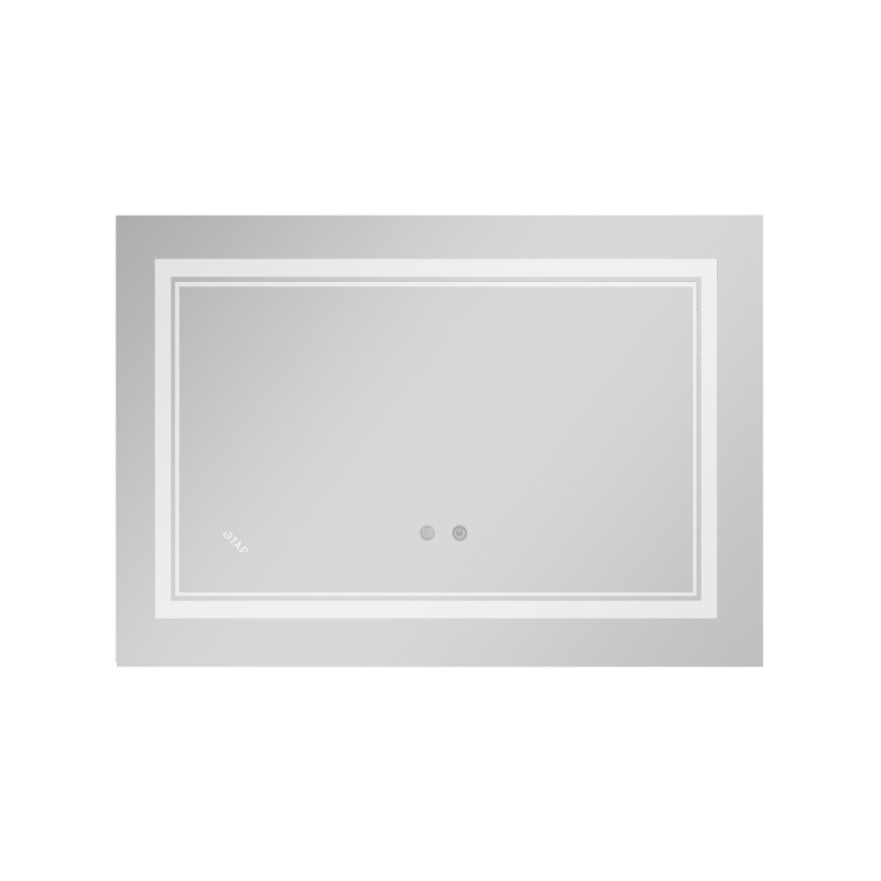 Дзеркало Qtap Cardinal (CA1) 800х600 з LED-підсвічуванням Touch, з антизапотіванням, з димером, рег. темп. кольору (3000-6500K) Reverse QT0478C8060