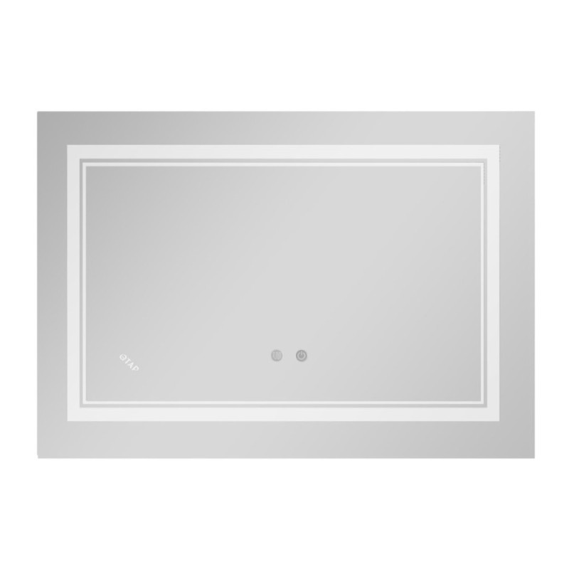 Дзеркало Qtap Cardinal (CA1) 800х600 з LED-підсвічуванням Touch, з антизапотіванням, з димером, рег. темп. кольору (3000-6500K) Reverse QT0478C8060