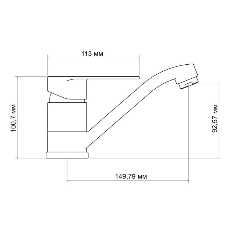 Смеситель для кухни Lidz Tani 002M (k40) LDTAN002MCRM44967 Chrome