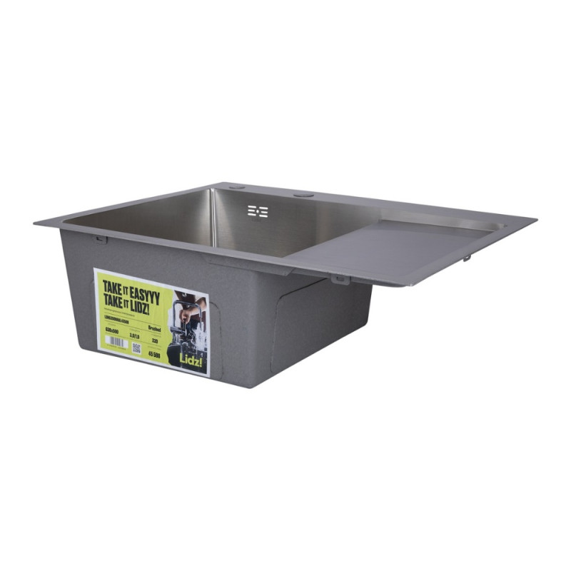 Мойка для кухни интегрированная Lidz Handmade H6350R крыло справа (LDH6350BRUR45587) Brushed Steel 3,0/1,0 мм