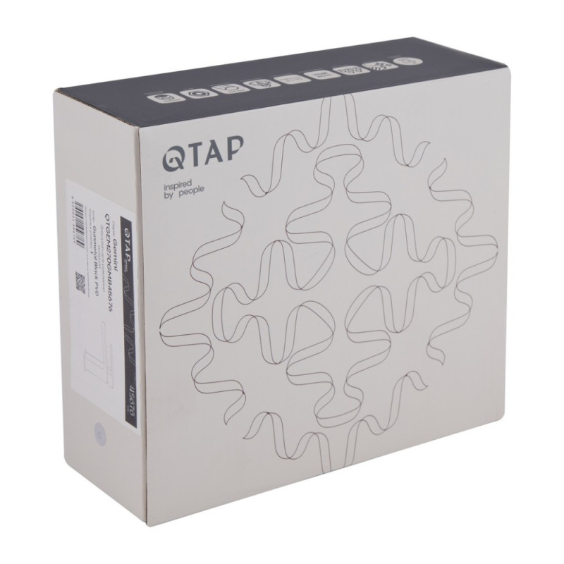 Змішувач для раковини Qtap Gemini QTGEM270GMB45676 Gunmetal Black PVD